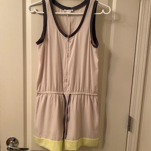 Club Monaco romper with tie waist and zipper front